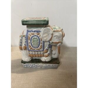 Chinoiserie Elephant Tabletop‎ Plant Stand 7" Tall Vintage